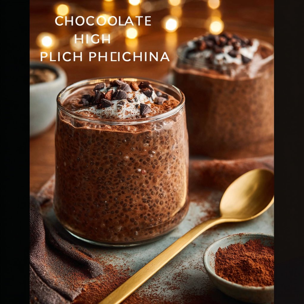 High Protein Chocolate Chia Seed Pudding