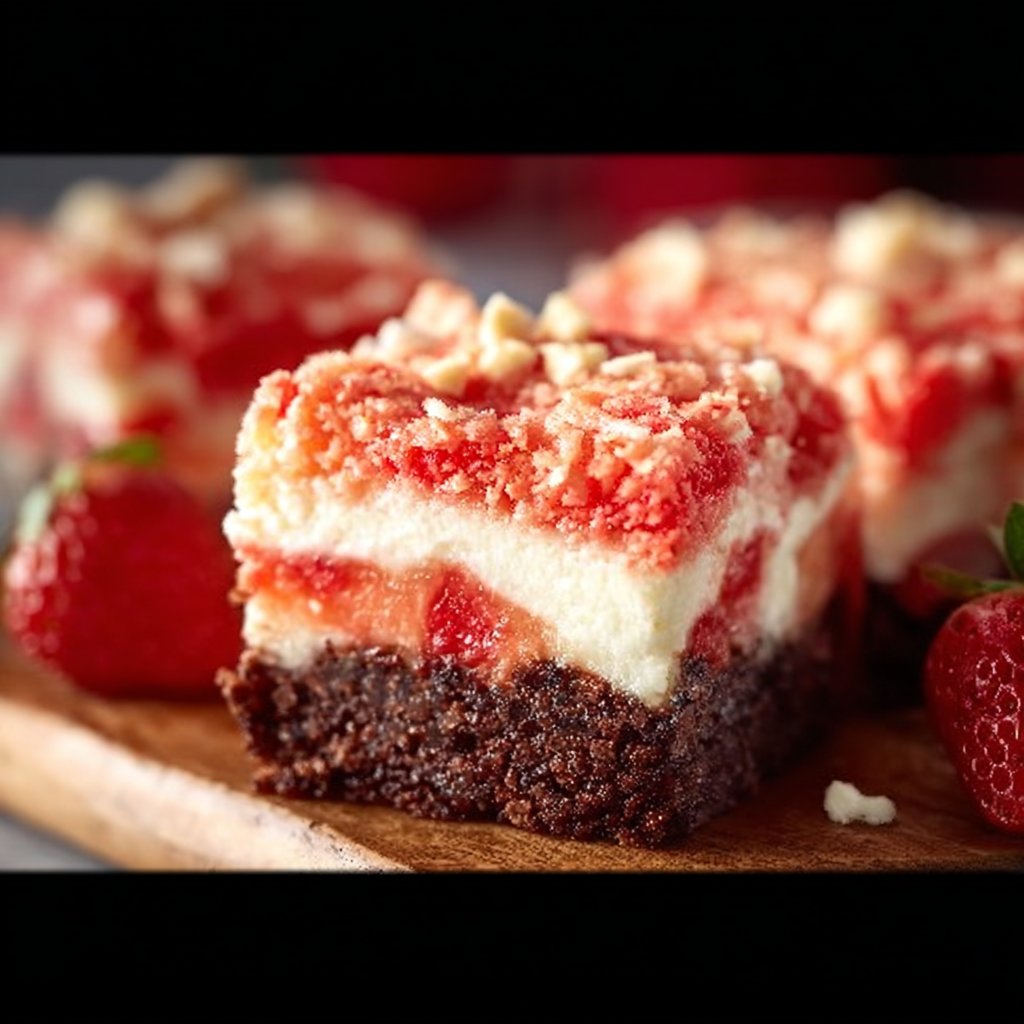 Strawberry Shortcake Brownies