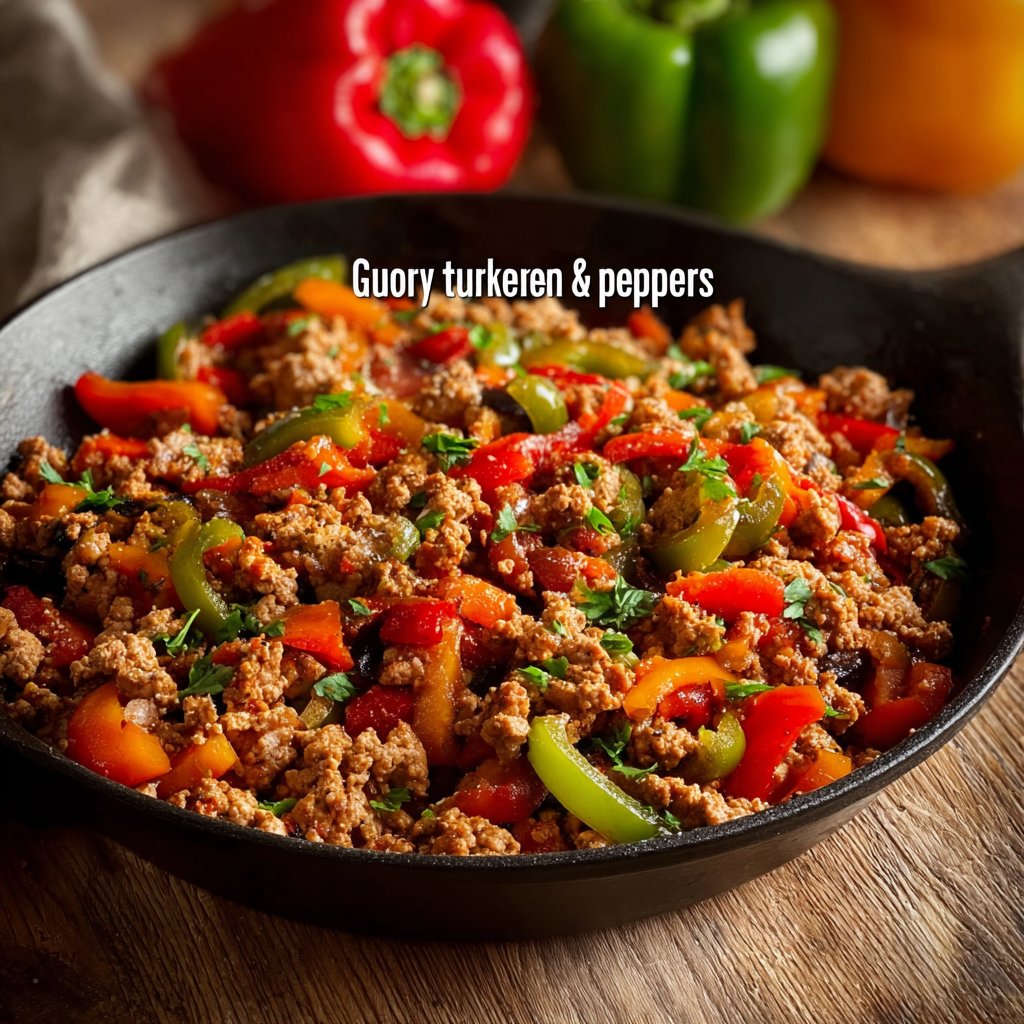 Ground Turkey and Peppers
