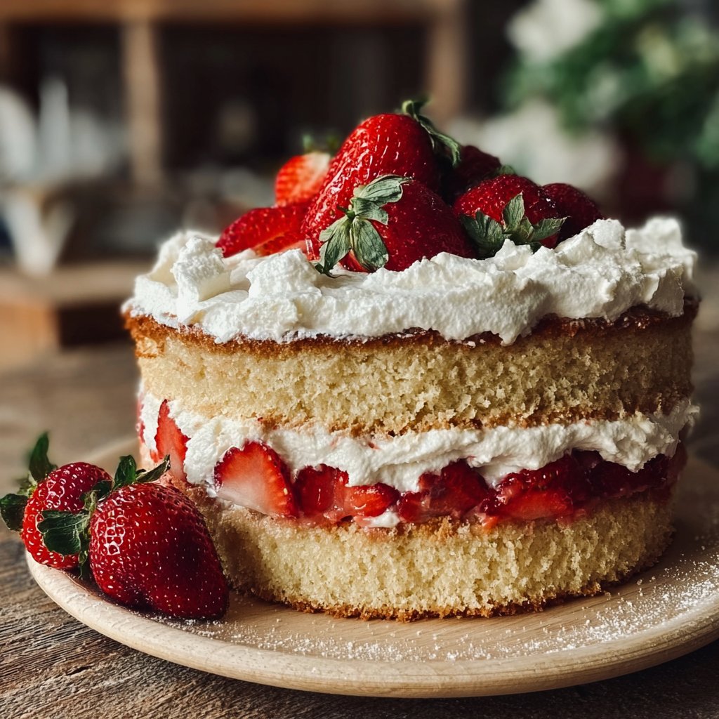 Unforgettable Strawberry Shortcake Cake in 5 Simple Steps