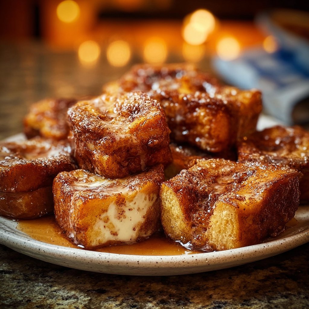 Cinnamon Roll French Toast Bites