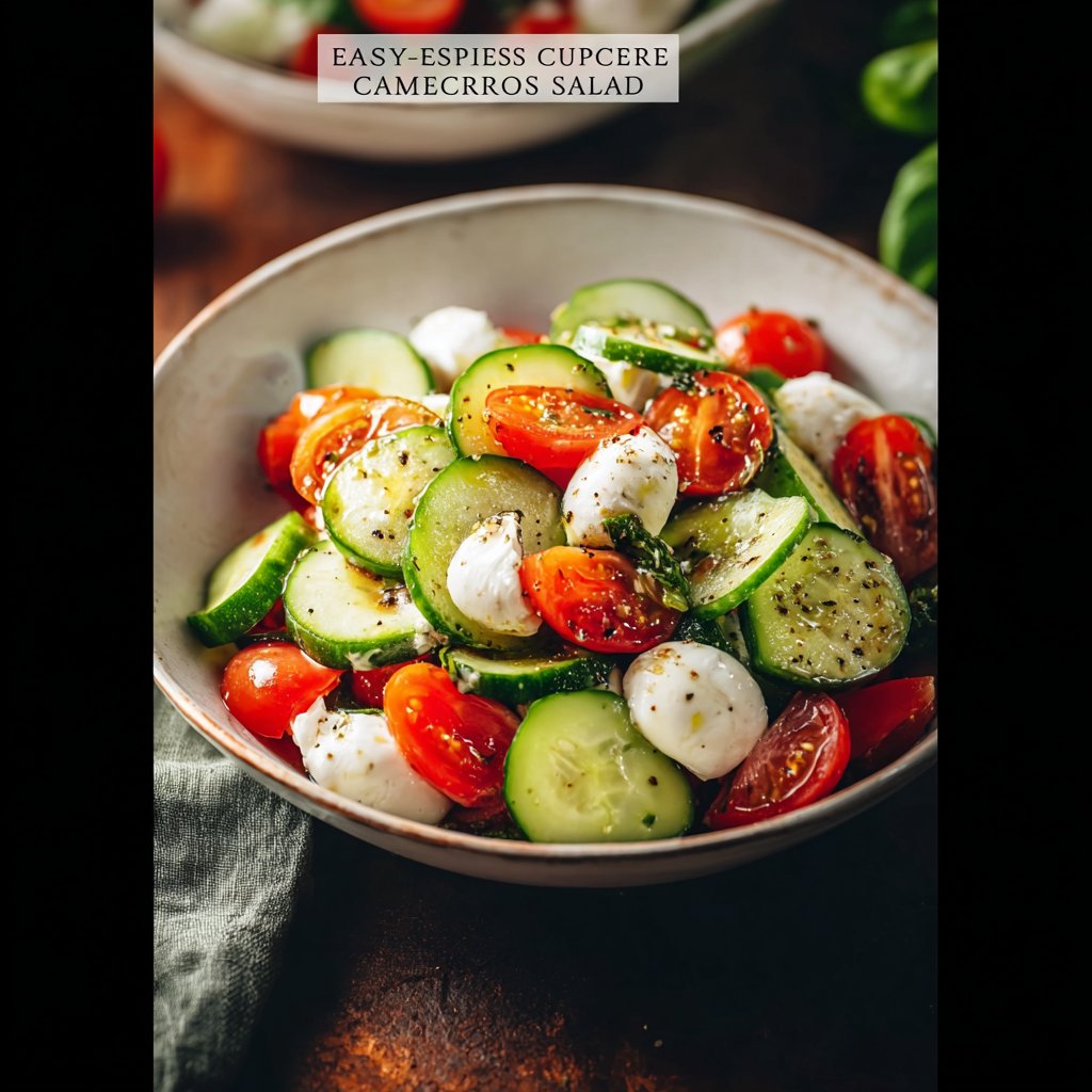 Juicy Cucumber Caprese Salad