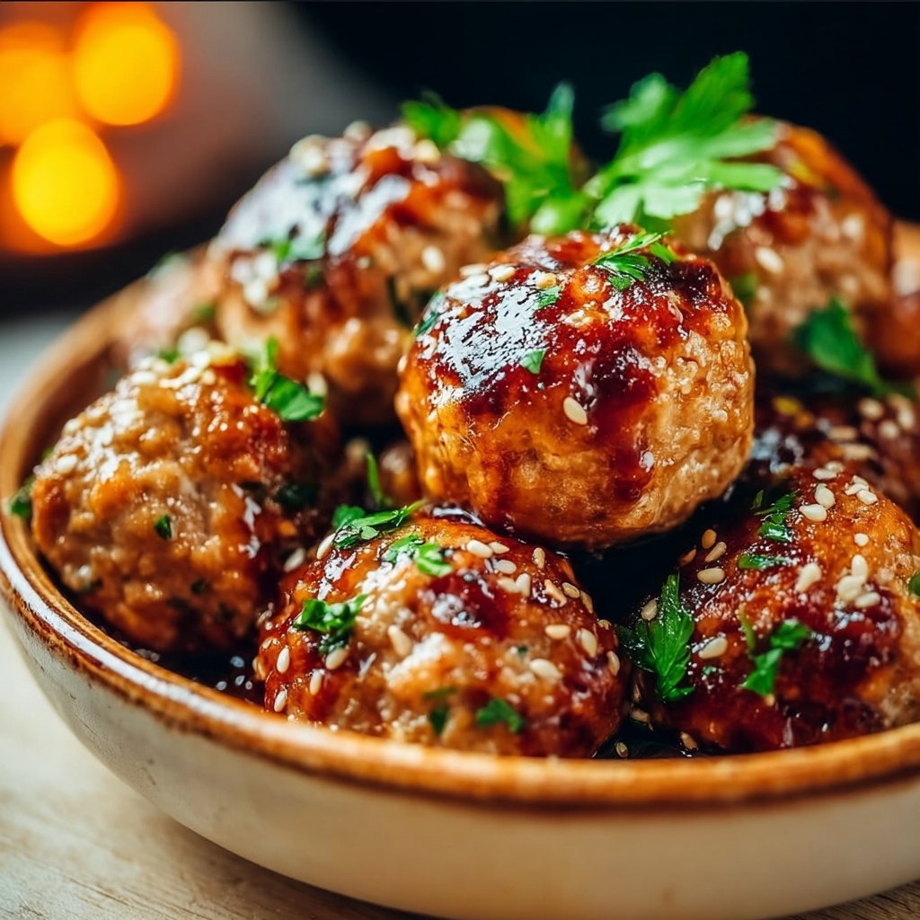 Honey Garlic Turkey Meatballs