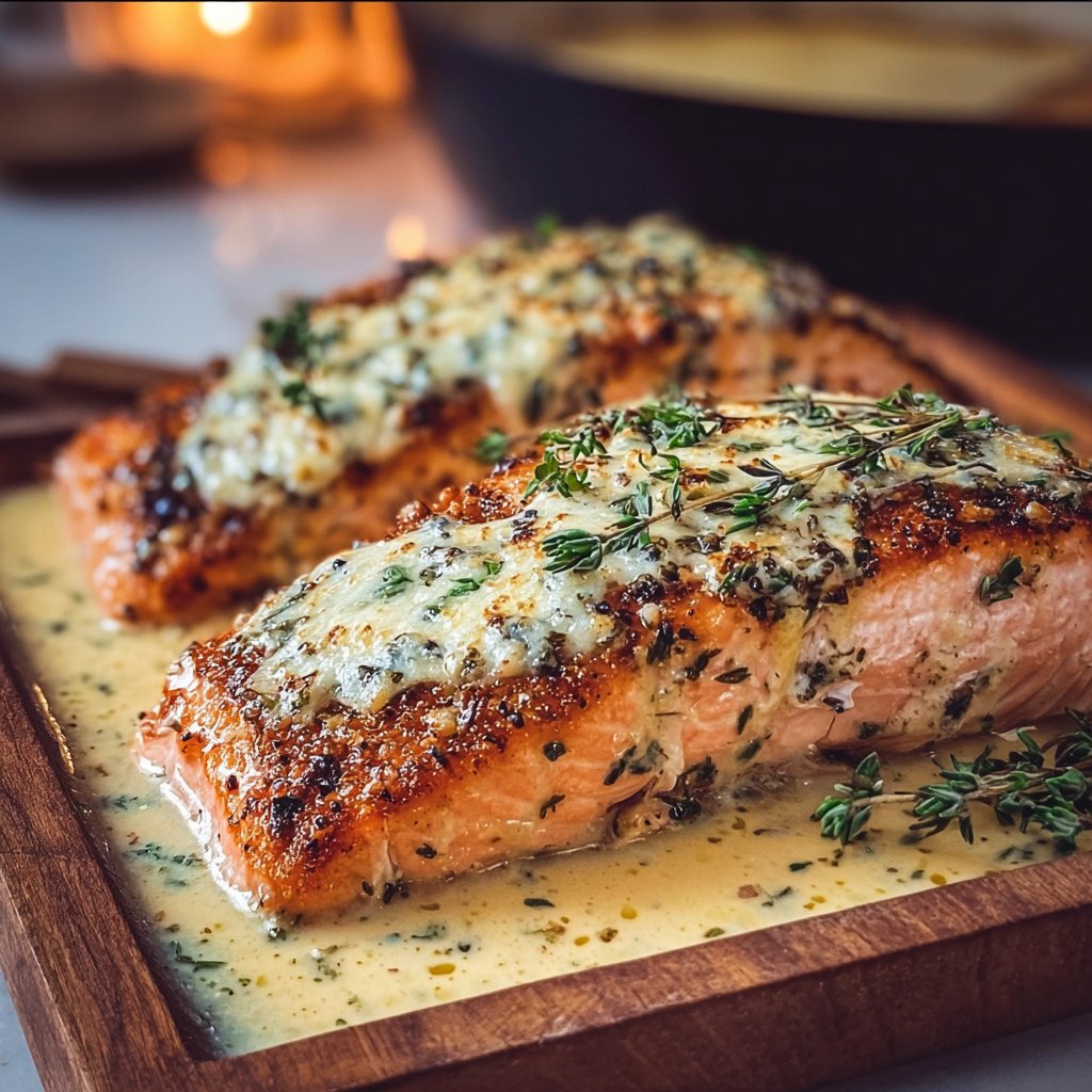 Baked Boursin Salmon