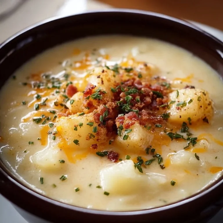 Creamy Crock Pot Crack Potato Soup garnished with cheese and green onions