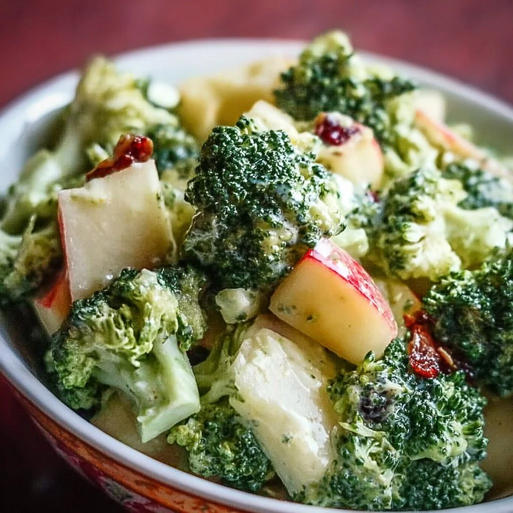 Delicious Apple Broccoli Salad with vibrant colors and healthy ingredients