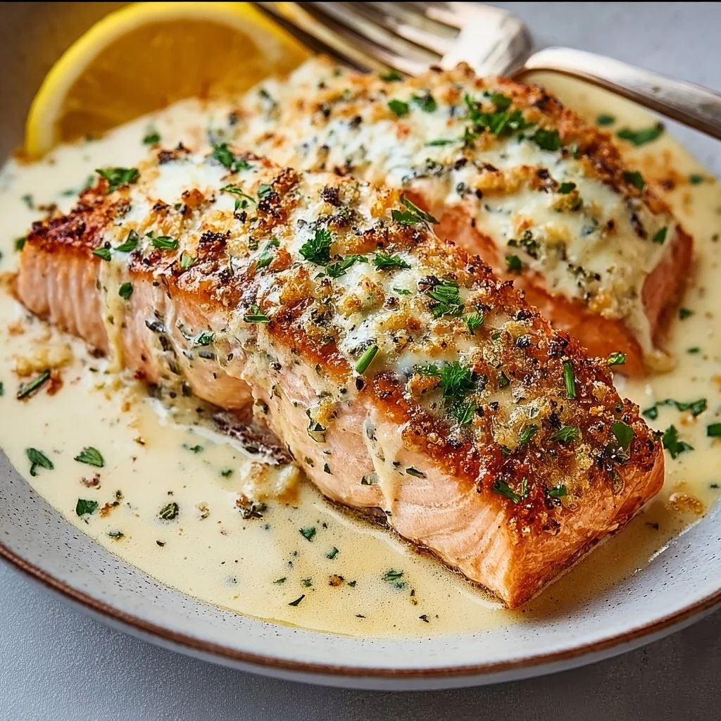 Baked Boursin Salmon