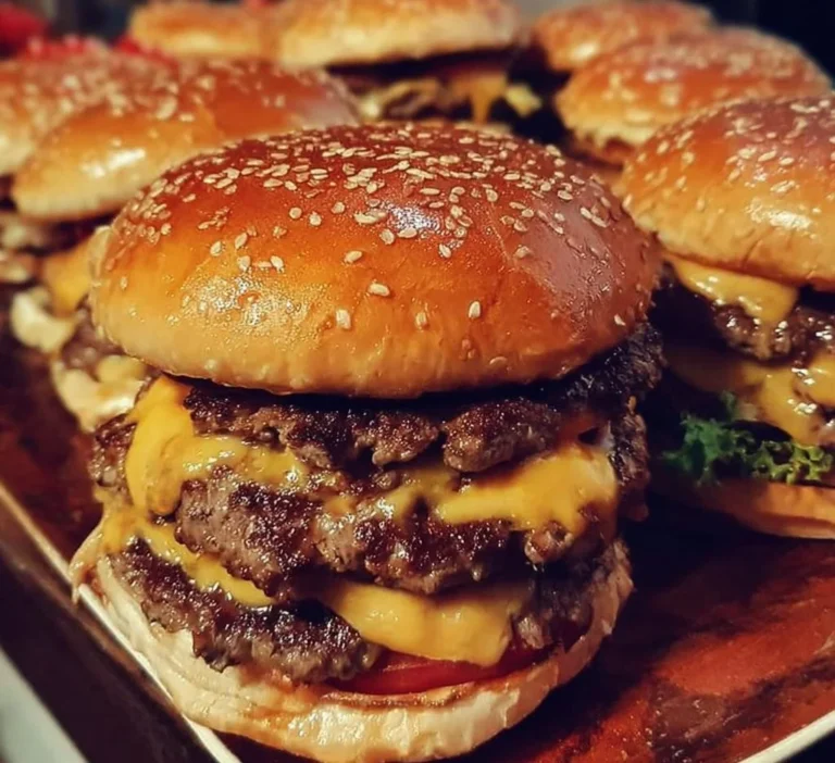 Delicious Crack Burgers served with toppings and sauces