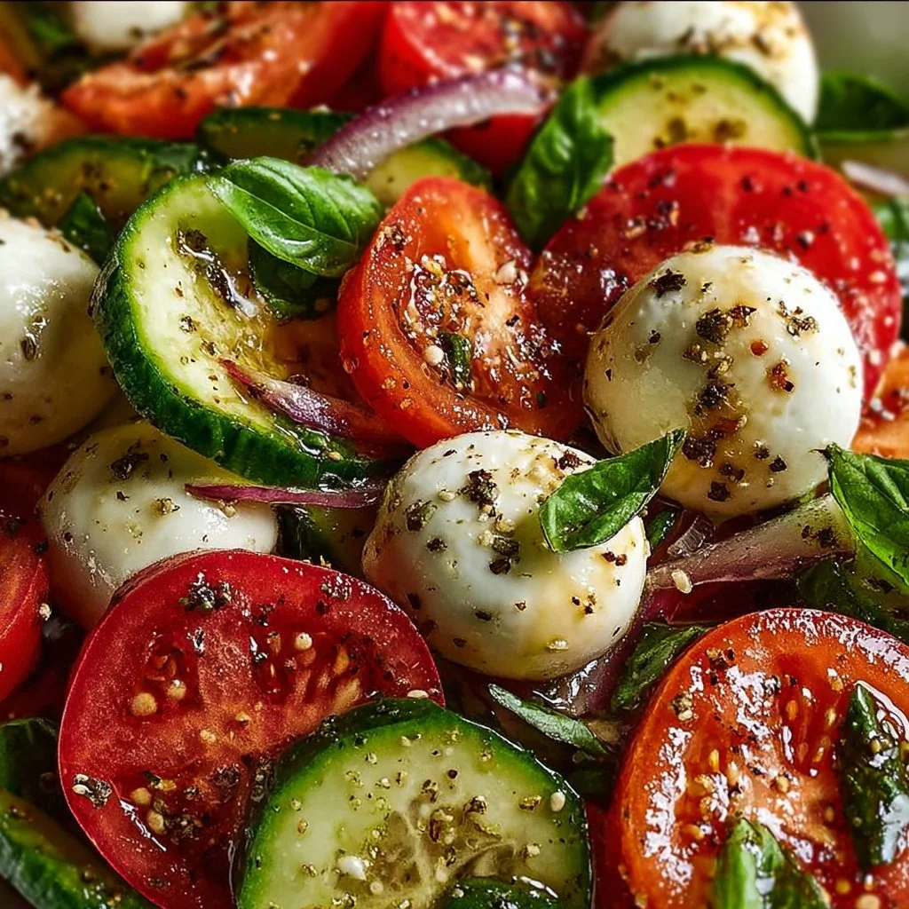 Cucumber Caprese Salad