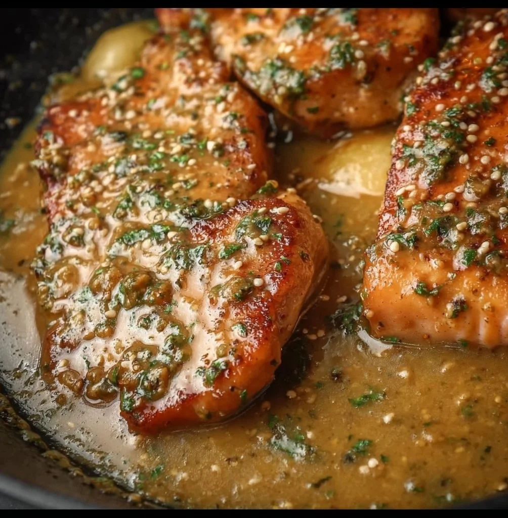 Garlic Butter Chicken and Salmon