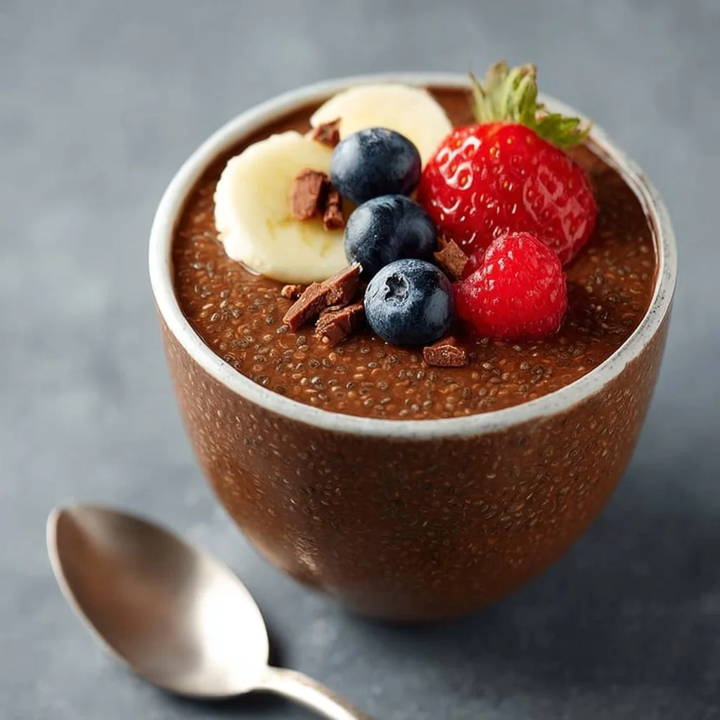 High Protein Chocolate Chia Pudding