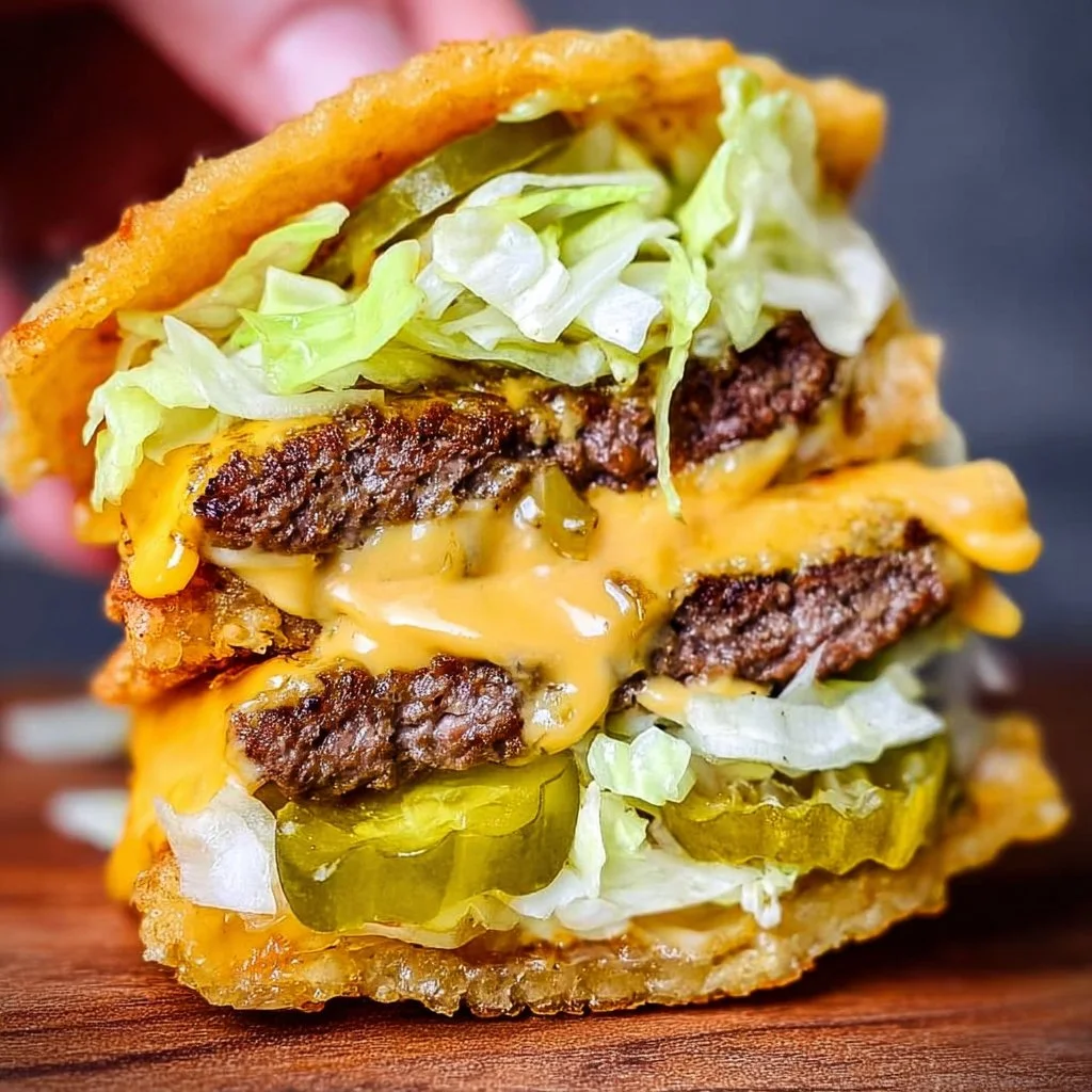 Delicious Keto Big Mac Smash Burgers served with low-carb ingredients