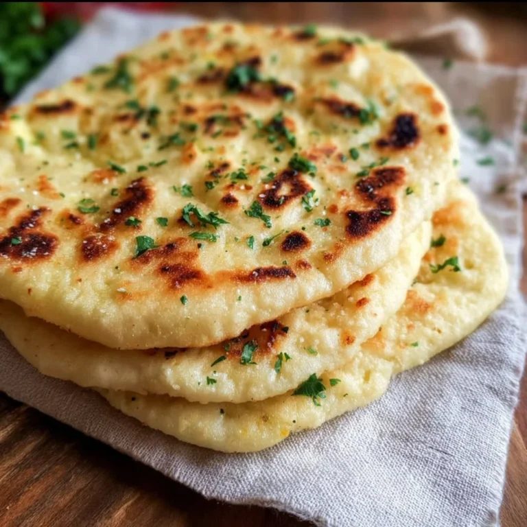 Easy 3-ingredient gluten-free naan recipe on a plate