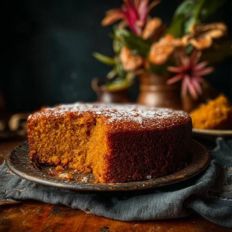 Flourless sweet potato ginger cake topped with frosting and garnished with ginger slices.