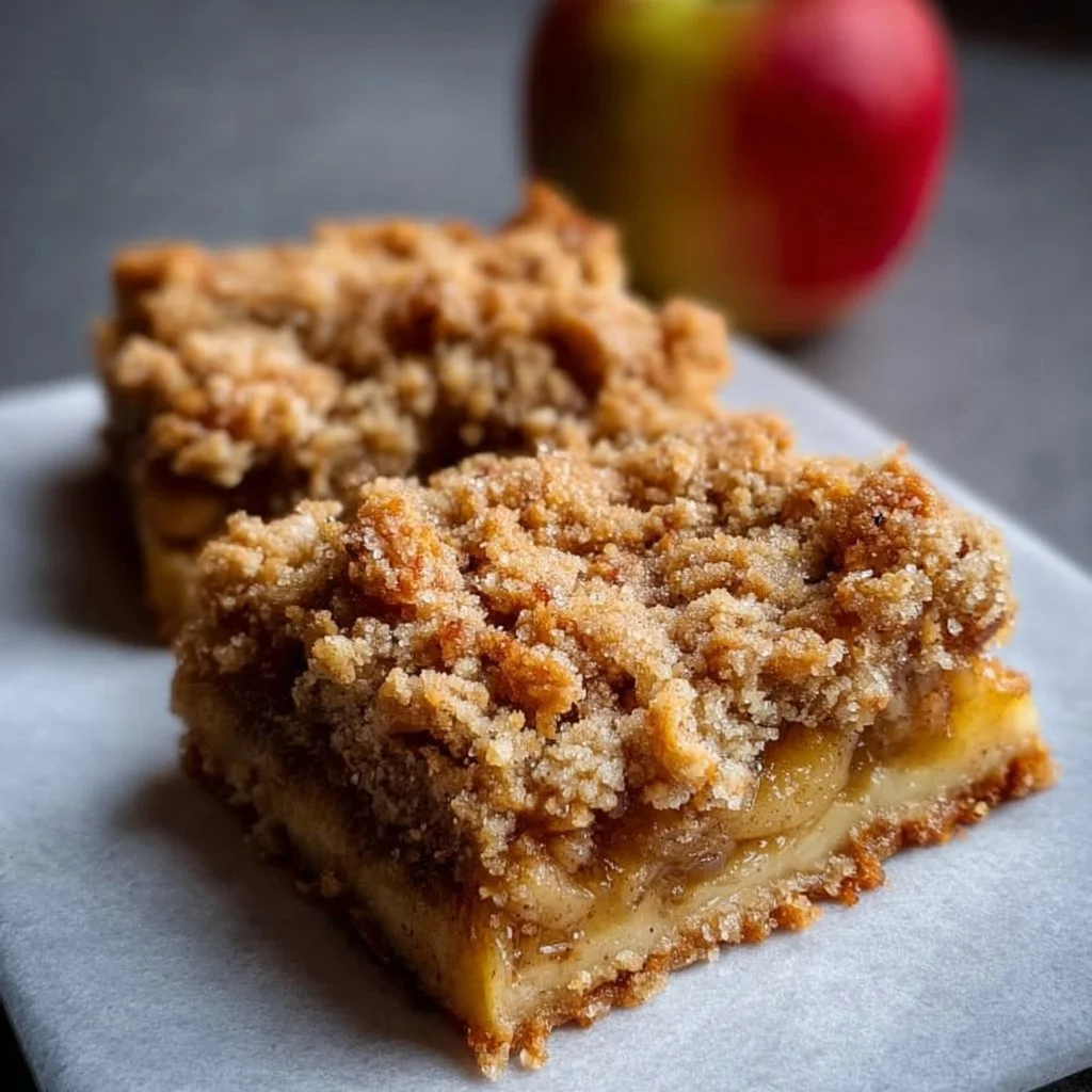 Delicious gluten-free apple crumble bars with a crispy topping.
