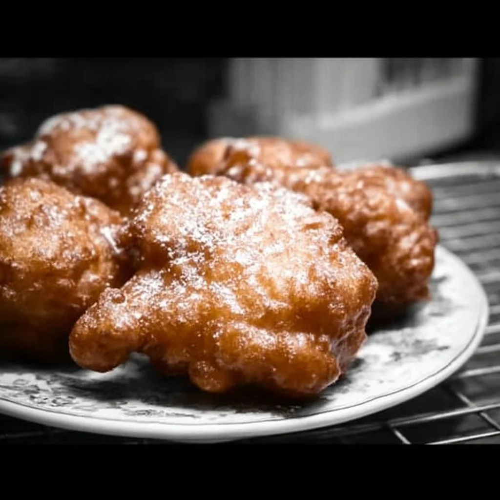 Delicious gluten-free apple fritters with a crispy exterior and apple filling