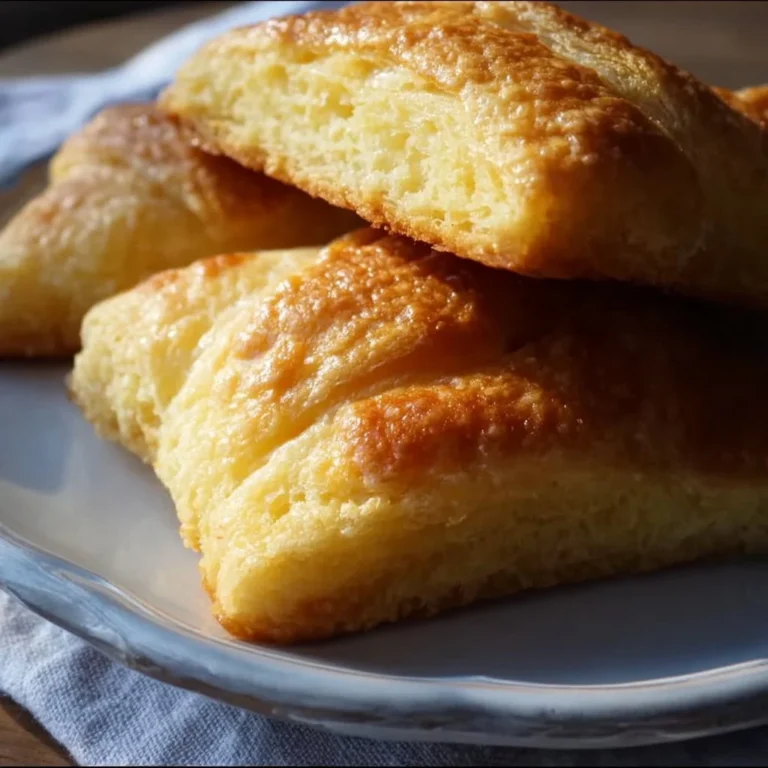 Freshly baked gluten-free croissants on a plate, perfect for breakfast.