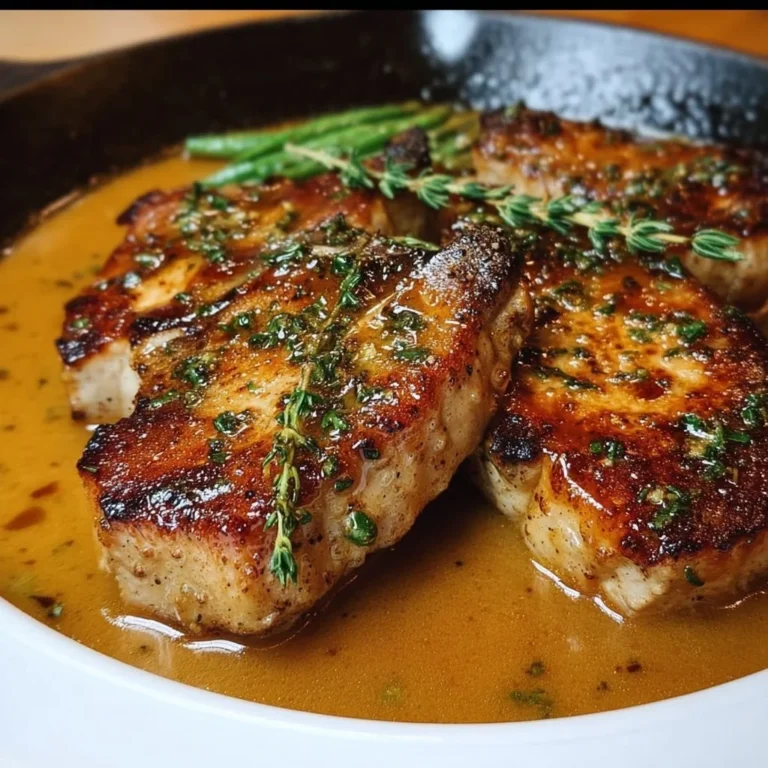Savory pan-seared boneless pork chops with herbs and spices
