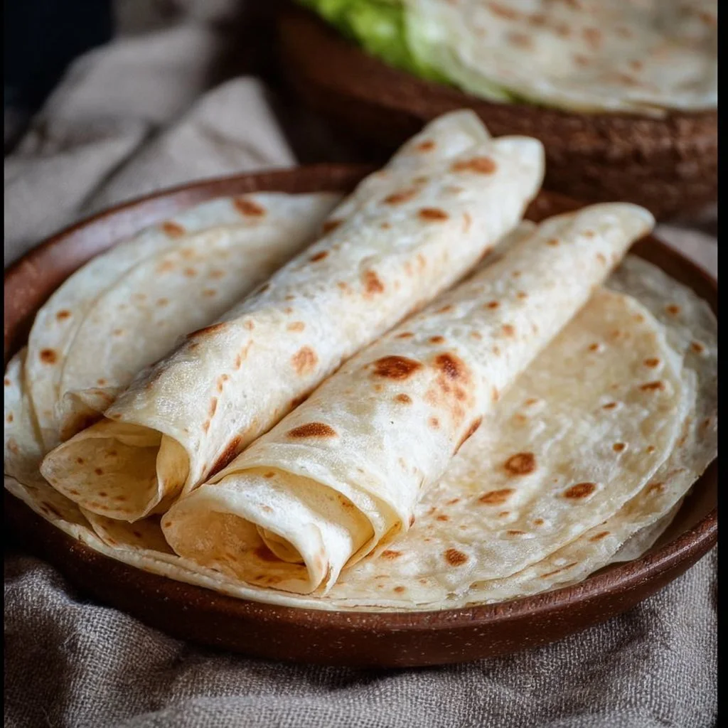 Soft and flexible gluten-free tapioca wraps ready for filling and serving