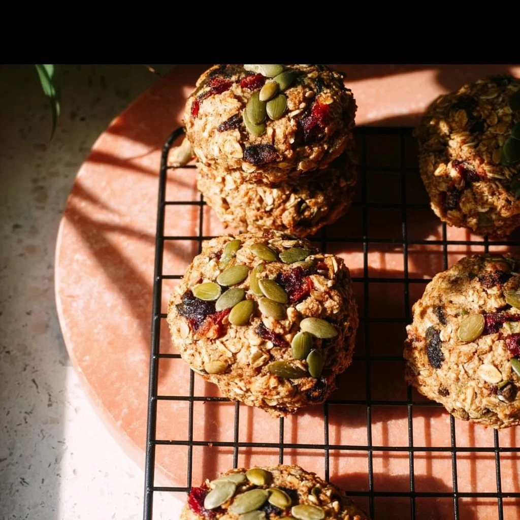 Delicious superfood breakfast cookies filled with nutritious ingredients.