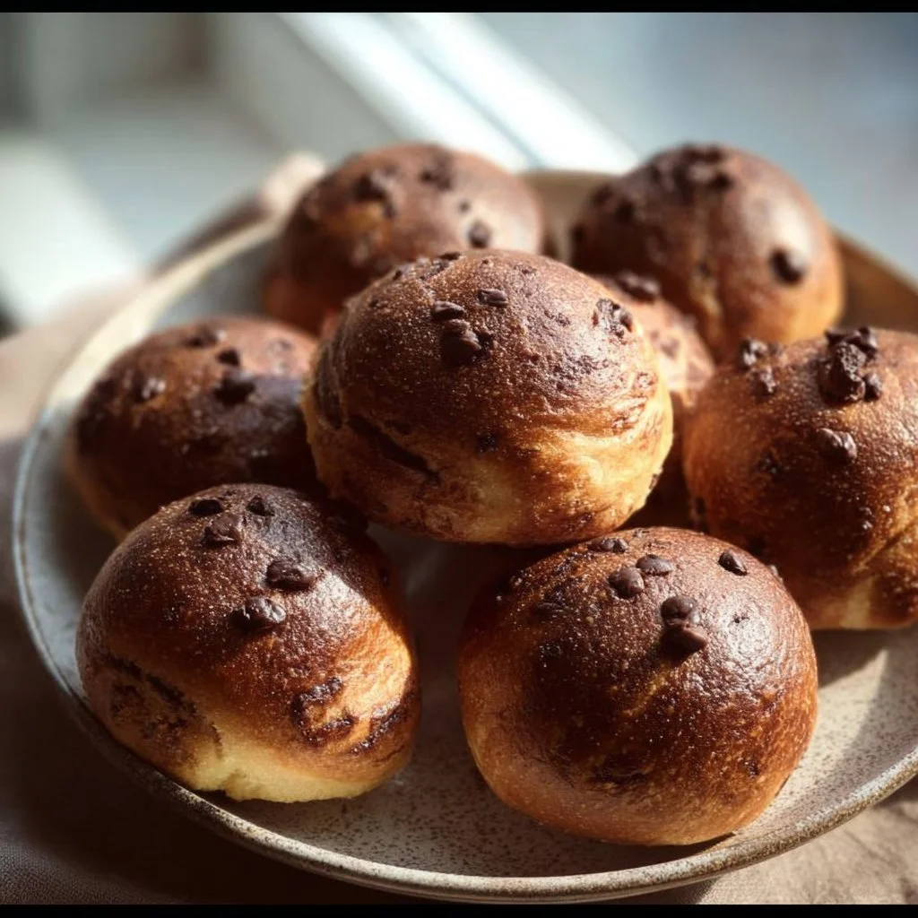 Leckere Schoko-Brötchen mit Quark frisch gebacken in nur 10 Minuten