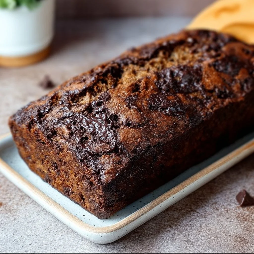Bananenbrot mit Schokolade
