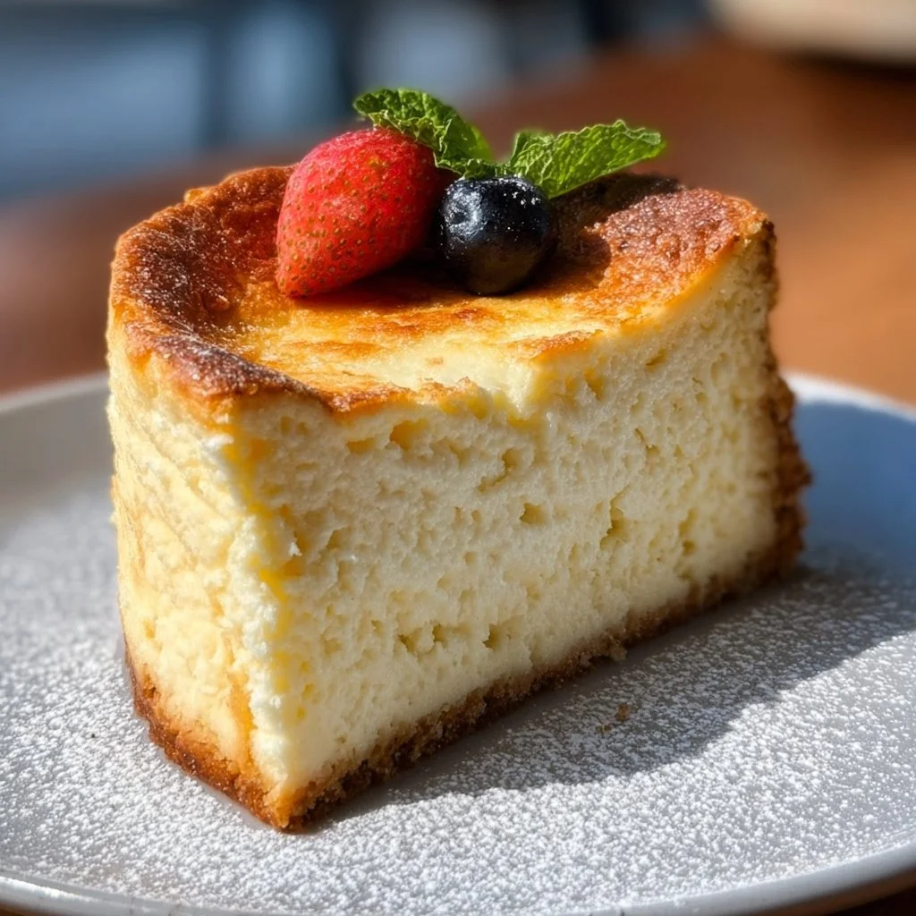 Duftender Käsekuchen aus dem Airfryer, der lecker und einfach zuzubereiten ist.