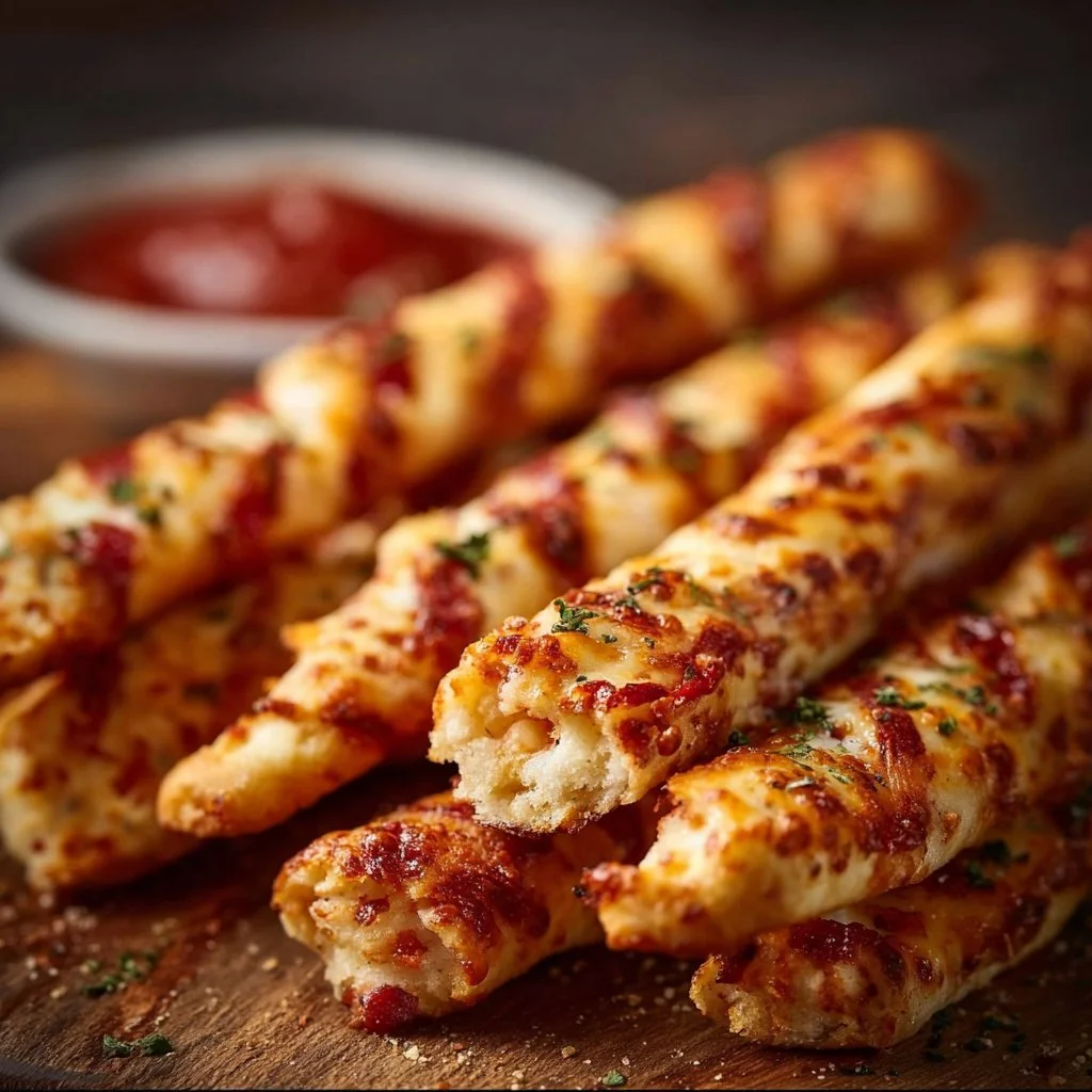 Leckere schnelle Pizzastangen frisch aus dem Ofen