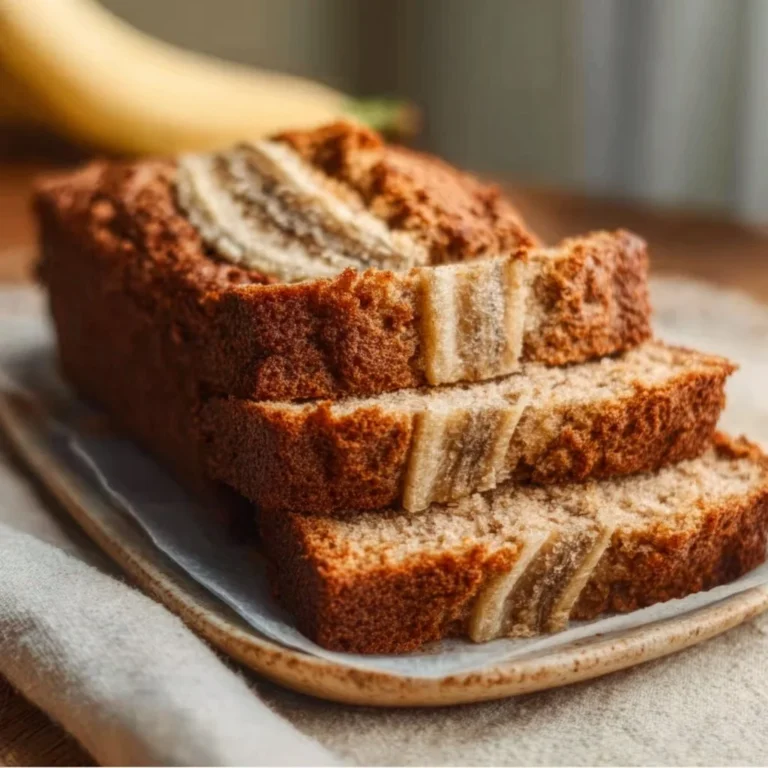 Leckerer Bananenkuchen mit reifen Bananen und Nüssen