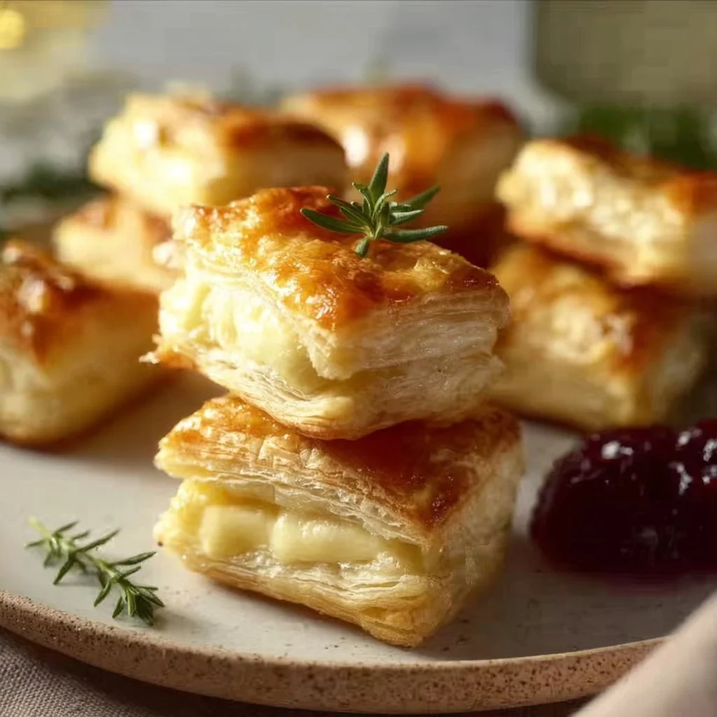 Blätterteig-Häppchen mit Camembert