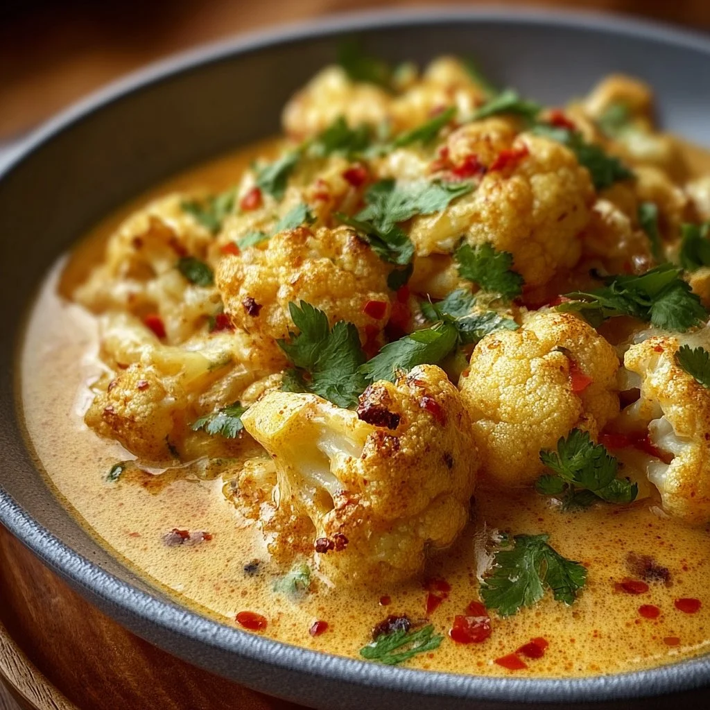 Cremiger Blumenkohl-Curry aus dem Backofen