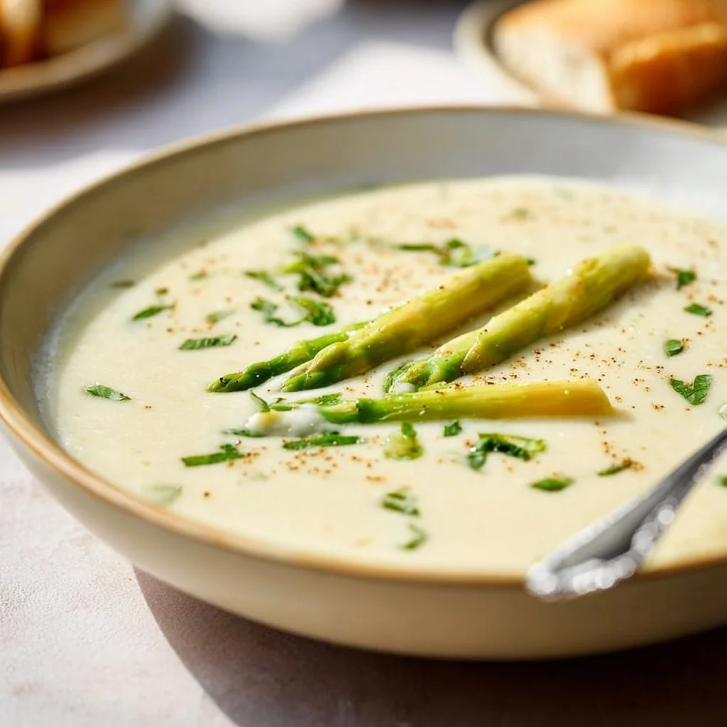 Einfache Spargelcremesuppe