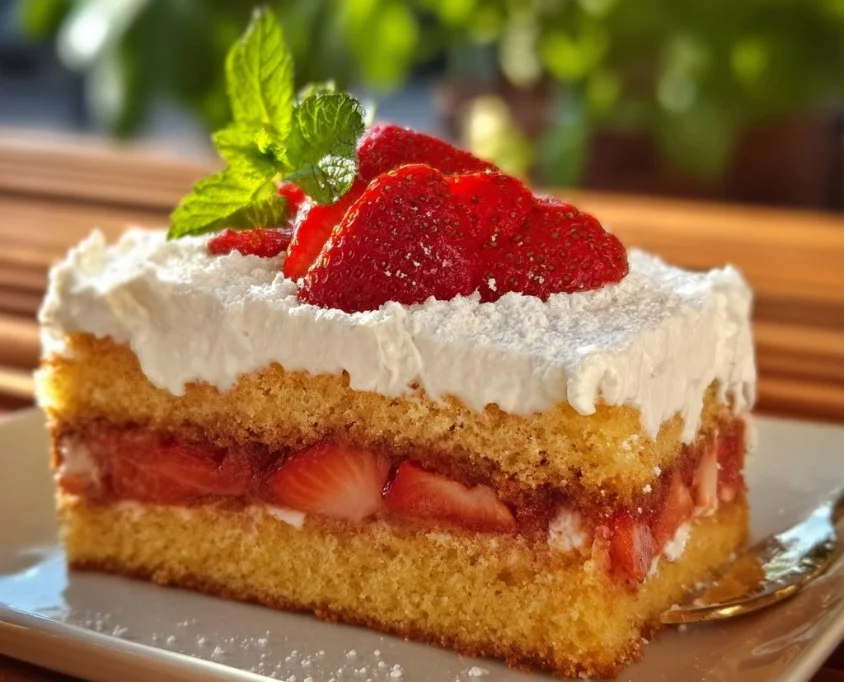 Fanta Cake with Strawberries