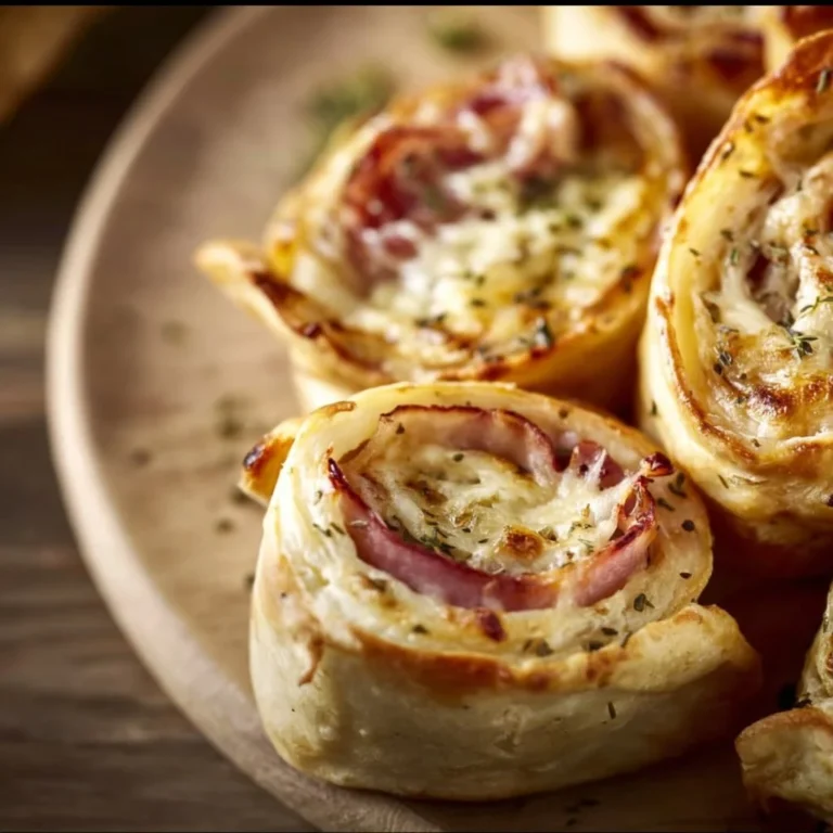 Leckere Flammkuchen-Schnecken mit verschiedenen Zutaten