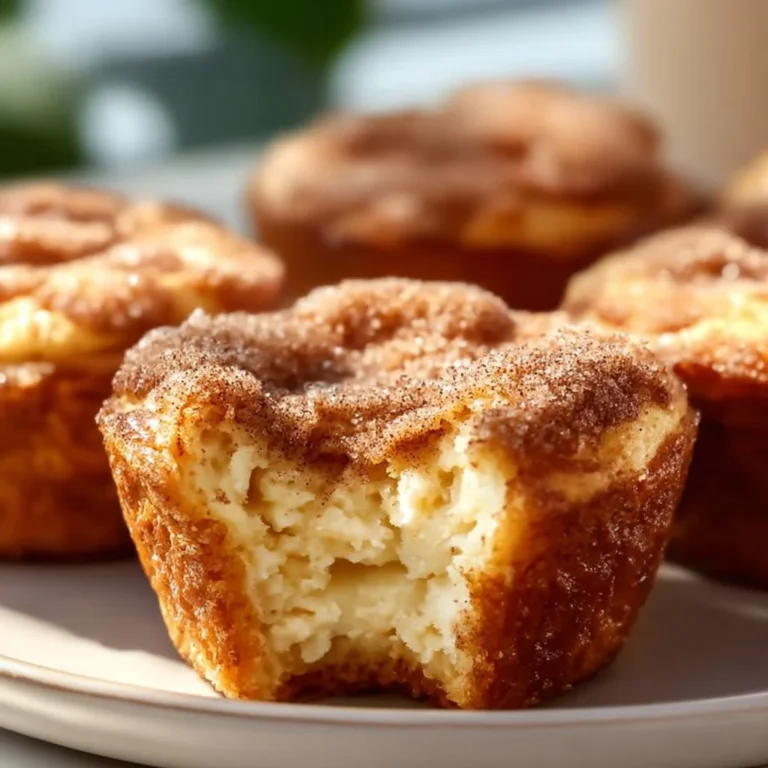 Himmlische Zimt-Cheesecake-Muffins auf einem Teller