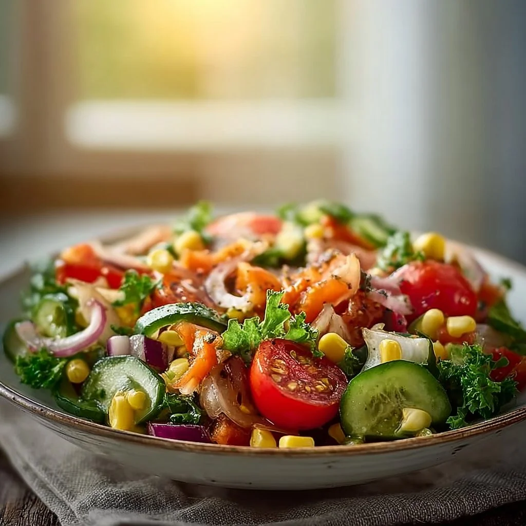 Leckerer 5-Minuten-Salat aus frischen Zutaten