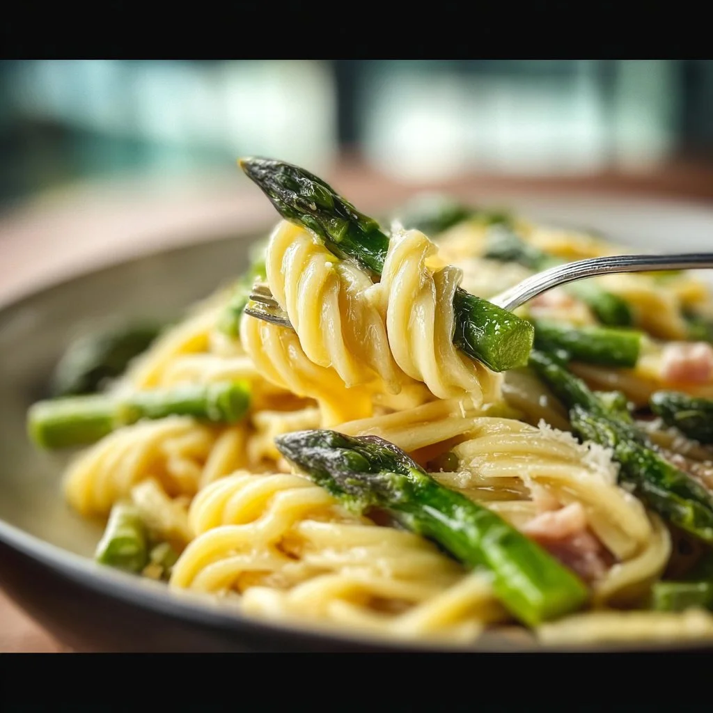 Schnelle und einfache Spargel Pasta