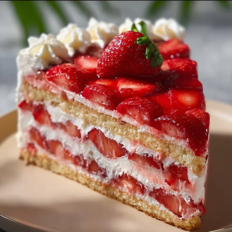 Weltbestes Erdbeerkuchen Rezept mit frischen Erdbeeren und Sahne