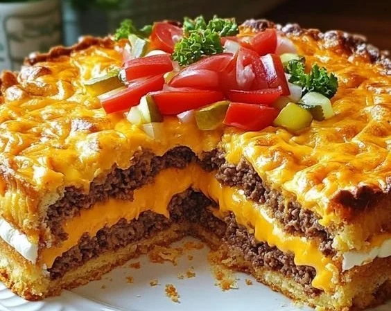 Cheeseburger-Torte: Das perfekte Festessen f&uuml;r alle!