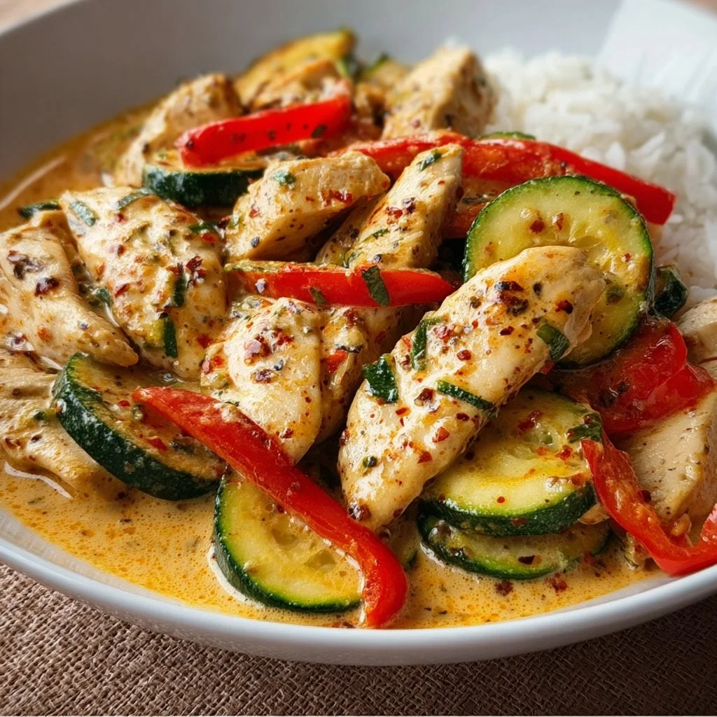 Cremiges Paprika-Zucchini-H&auml;hnchen