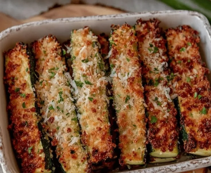 Gebackene Parmesan-Zucchini