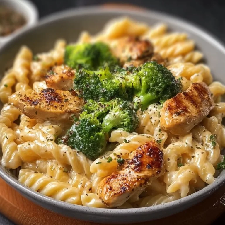 Hähnchen-Brokkoli-Pasta Gericht für 4 Personen