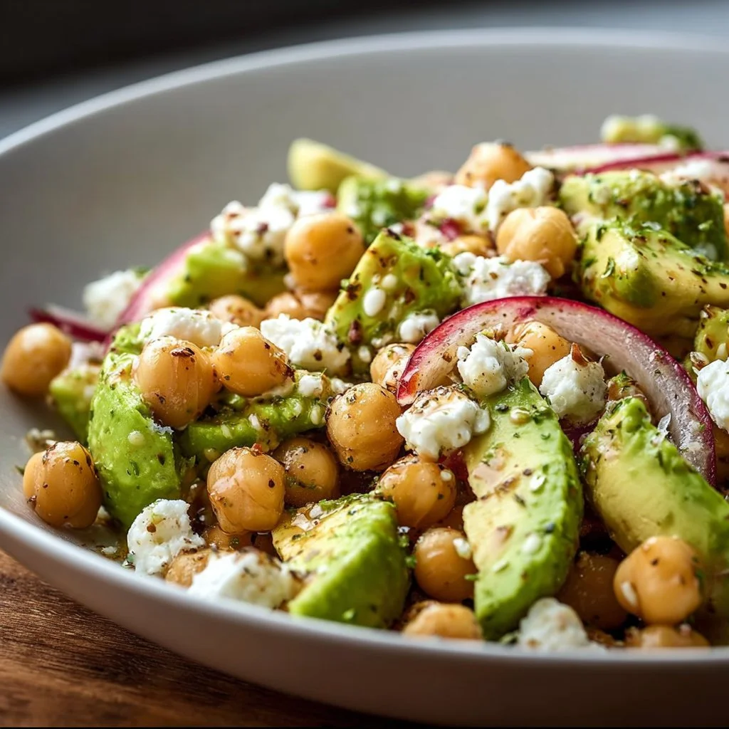 Kichererbsen-Feta-Avocado-Salat