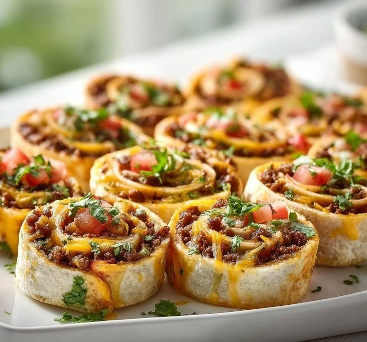 Leckere Taco-Pinwheels - Ideal für jede Party & als Appetizer!