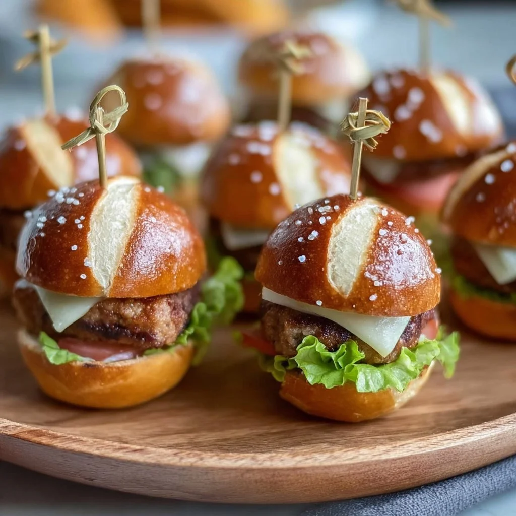 Mini Lye Burger mit Leberk&auml;se