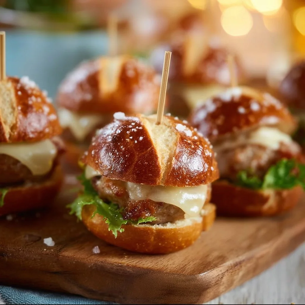 Mini Lye Burger mit Leberk&auml;se