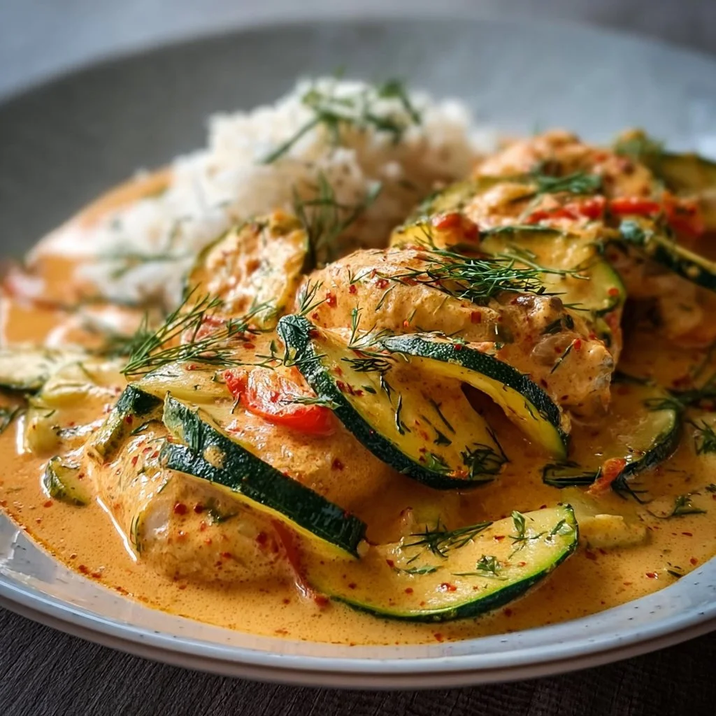 Paprika-Zucchini-Sahne-H&auml;hnchen