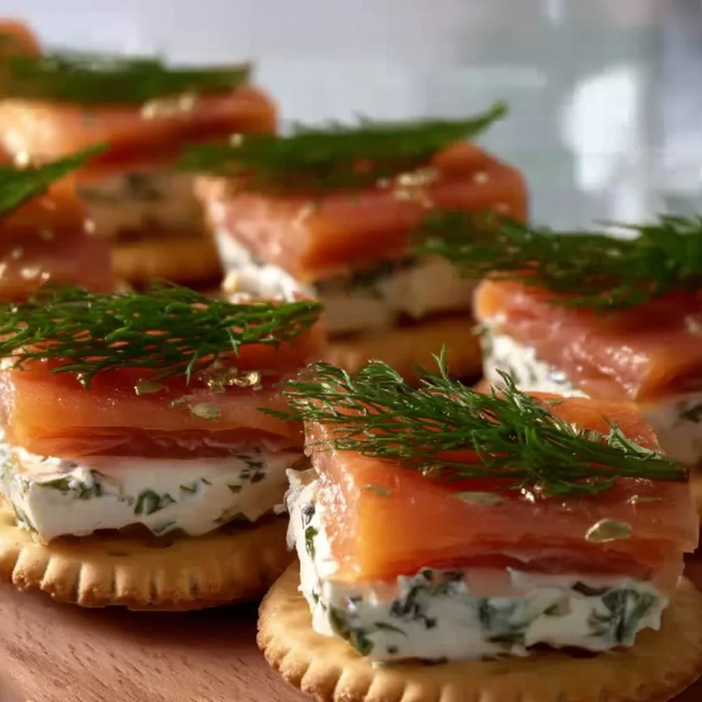 Räucherlachs und Frischkäse Canapés