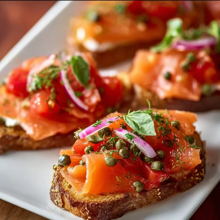 Unwiderstehliche Räucherlachs-Bruschetta mit frischen Zutaten
