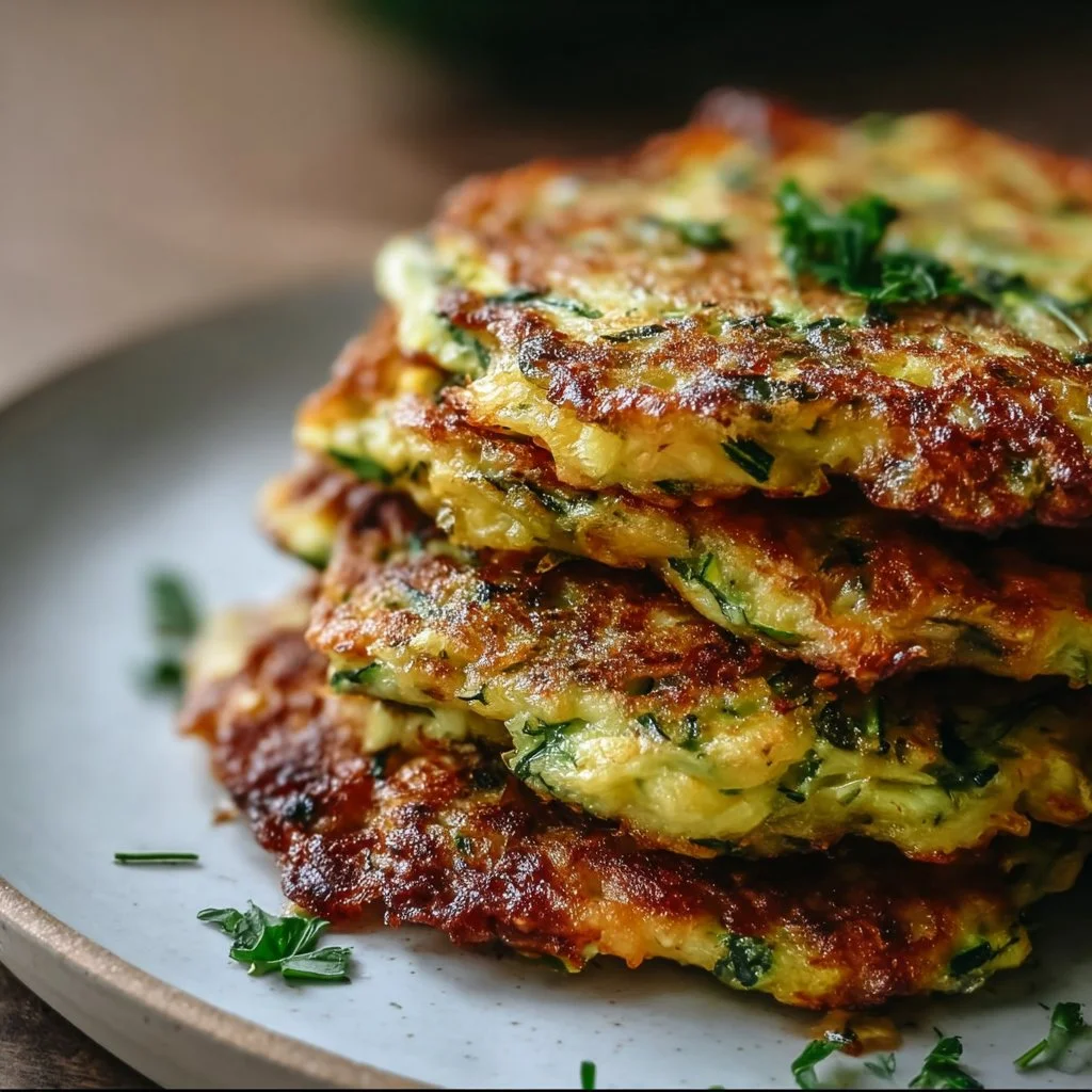 Zucchini-Puffer - Hoher Eiweißgehalt, Niedriger Kohlenhydratanteil & Heißluftfritteuse